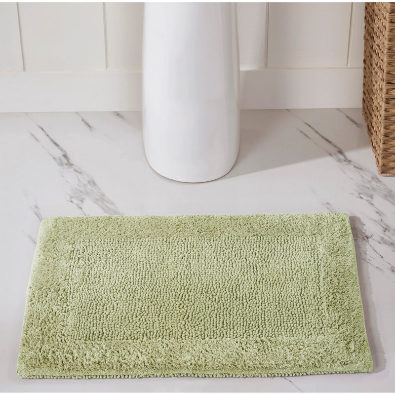Tapis de salle de bain touffeté à la machine Jasmyne, Rectangle 17 po x 24 po, Sauge
