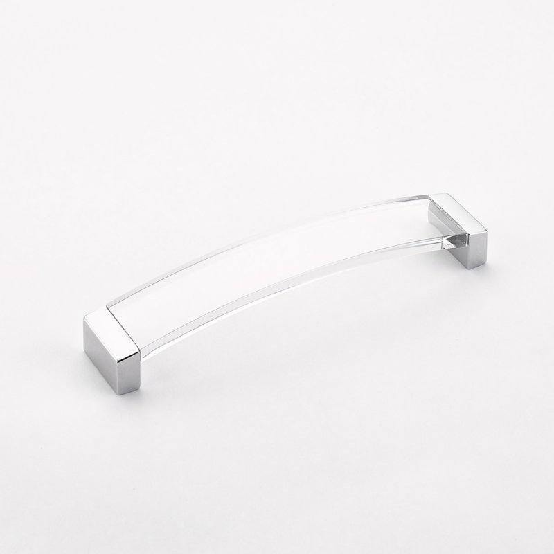 Poignée d'armoire 6 5/16 po Schaub Positano, Chrome poli / transparent, 8.81"