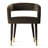 Modern Velvet Dining Chairs, Barrel Back Armchairs with Fabric-Wrapped Legs-1878163884