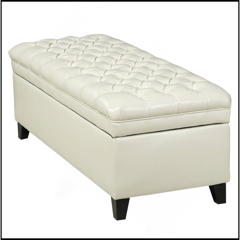 Repose-pieds polyvalent avec rangement pour une décoration élégante, Ivoire ivoire
