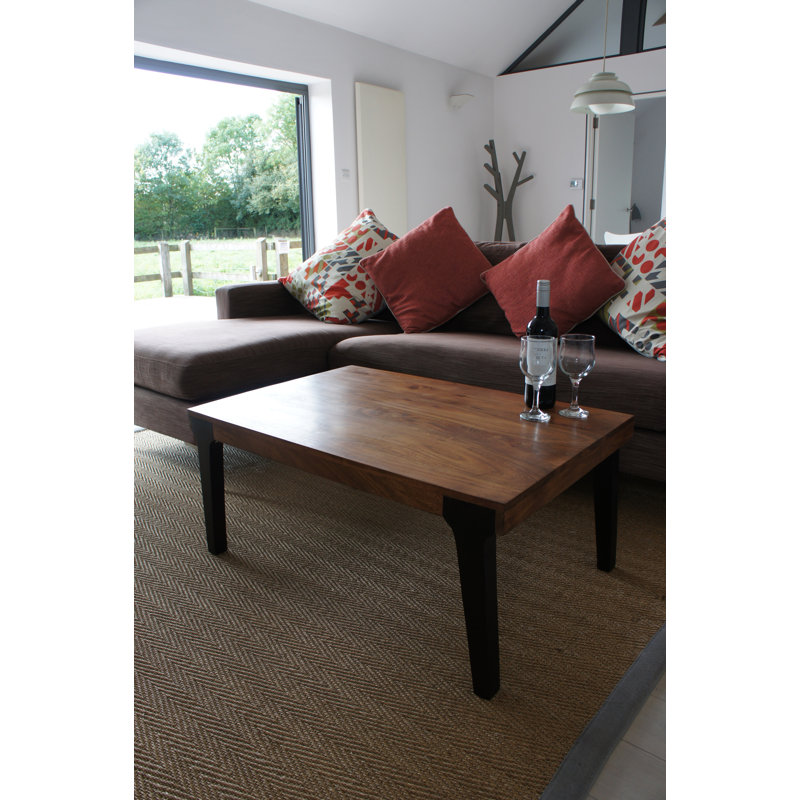 Early Solid Wood Four Leg Coffee Table