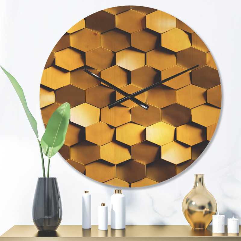 Horloge murale en bois doré, Petit