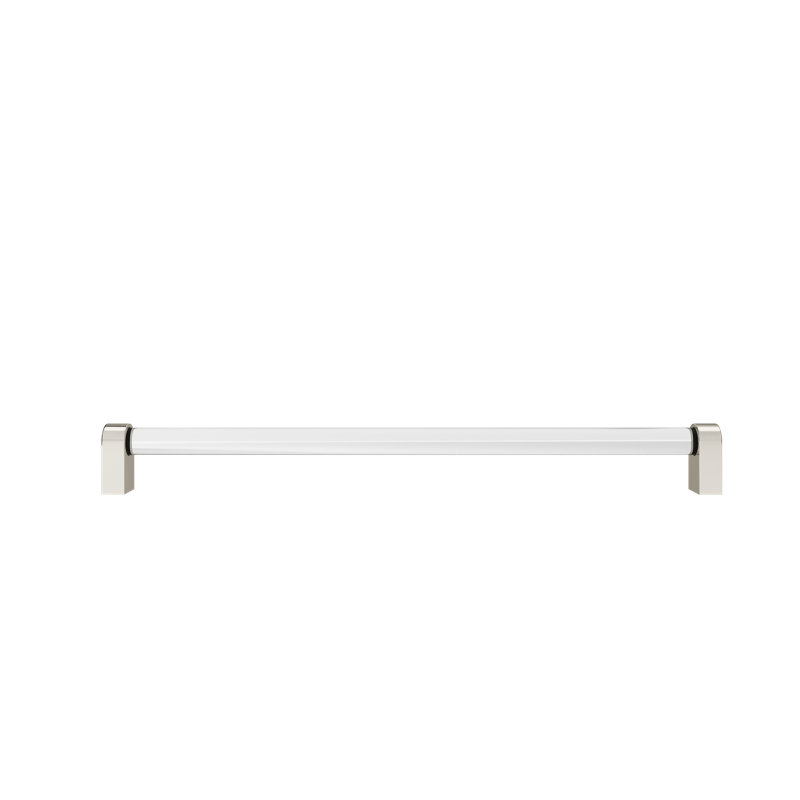 Clarity Acrylic Appliance Pull, Polished Nickel/Clear, 18"