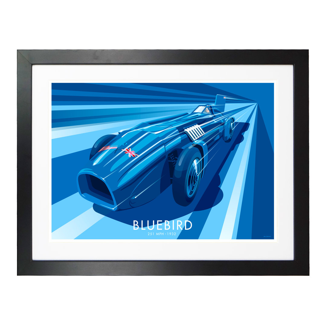 Bluebird - Picture Frame Graphic Art Print on Paper