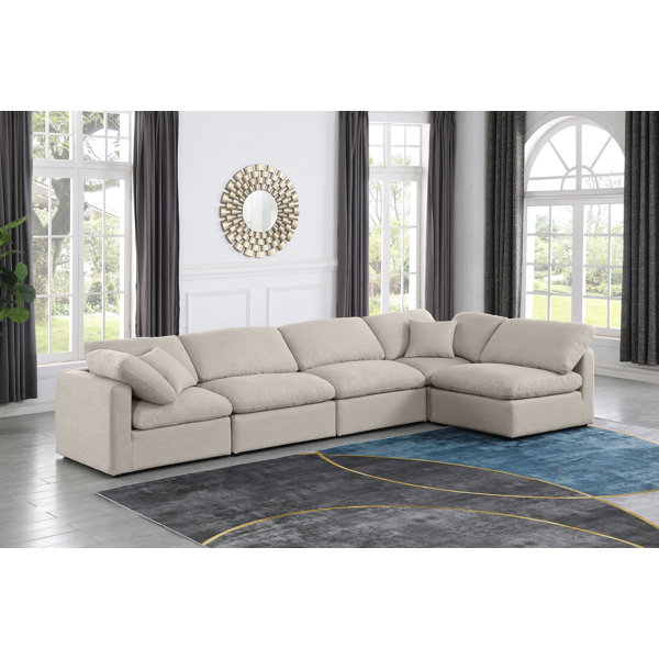 Meridian Furniture USA Indulge 5 - Piece Upholstered Sectional ...