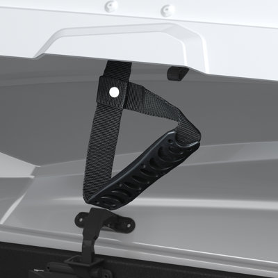 Hard Shell Roof Cargo Carrier With Security Keys, Roof Box, Cargo Box, WHITE