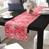 Simonetti Hand Drawn Roses Table Runner