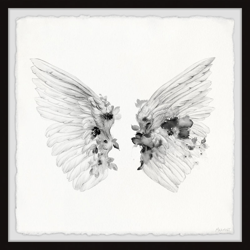 Tainted Wings by Marmont Hill - Single Picture Frame Painting, 81cm H x 81cm W x 3.81cm D