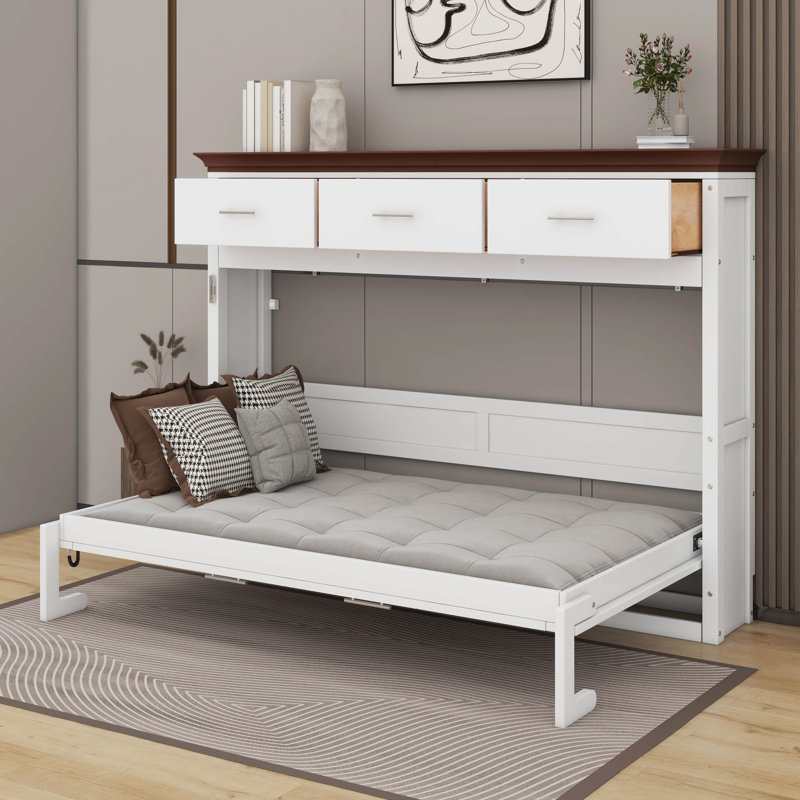 Lit escamotable simple avec tiroirs
