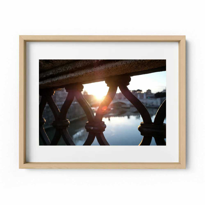 Bridging The Gap Print by Joseph Regan, 26" H x 36" W x 0.75" D, Natural