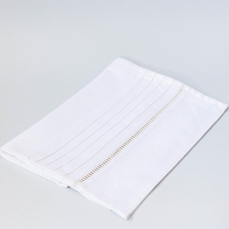 Cotton Table Runner, White