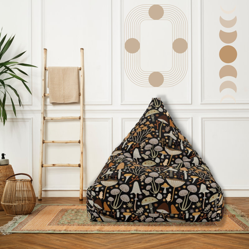 Polyester Bean Bag Cover, 29" H x 38" W x 42" D, Black 100% Polyester