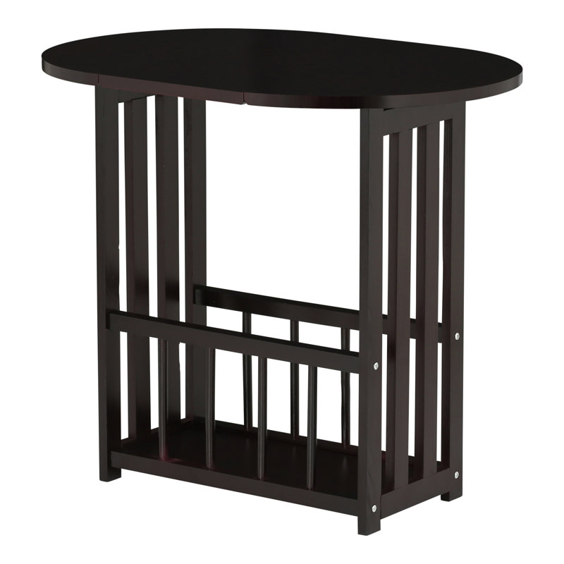 Solid Wood End Table, Black