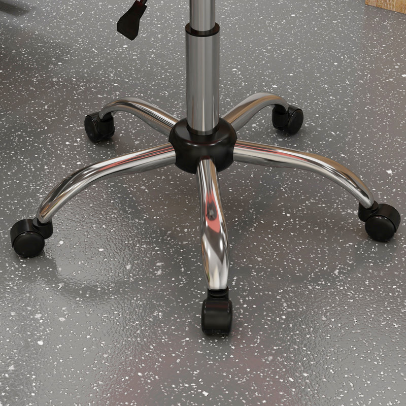 Lewey Adjustable Height Lab Stool with Wheels, Pink