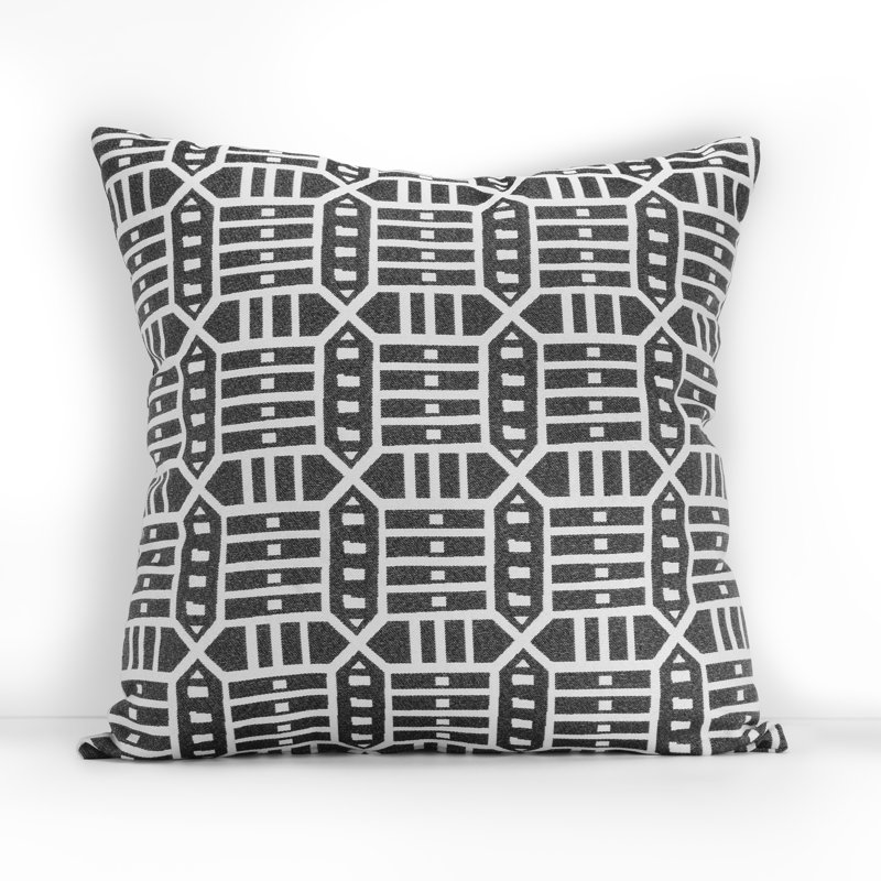 Housse et insert de coussin d'extérieur carré Pacifica, H 18 po x l 18 po, Gris anthracite Roland