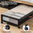 Under Bed Storage With Wheels, 54L XXL Larger Under Bed Storage Containers With Clear Lids, 36'' Lengthen Under Bed Shoe Organizer