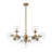 Bold Modern 13-Light Cluster Clear Glass Chandelier