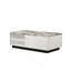 Table basse l 47 po avec plateau en faux marbre blanc