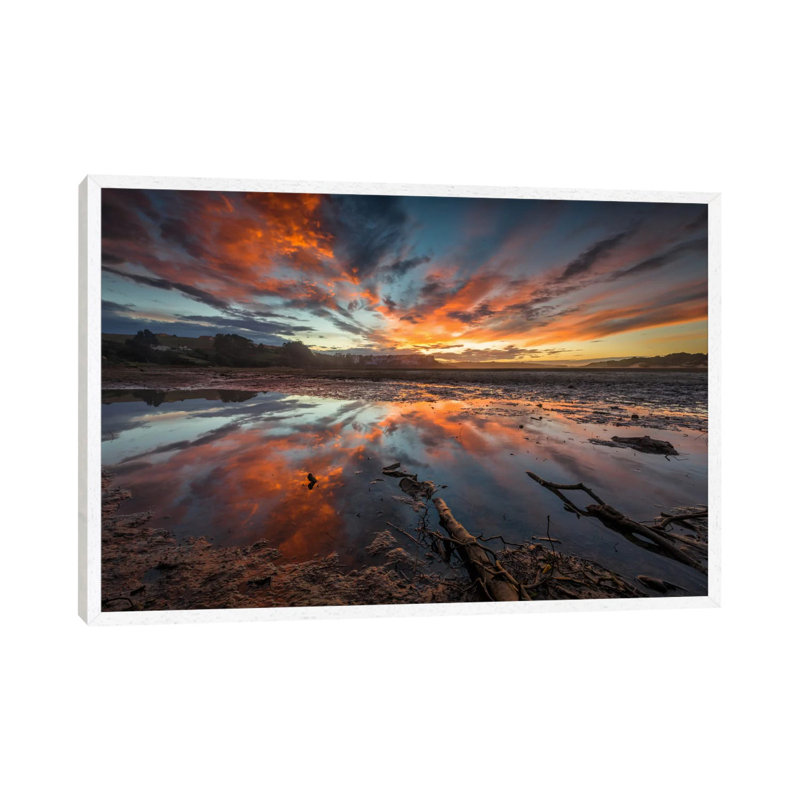 Fire In The Sky by Sergio Lanza - Gallery-Wrapped Canvas Giclée on Canvas, 101.6 cm H x 66.04 cm W, White Framed