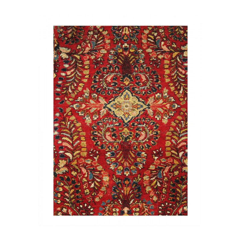 Persian Hand Knotted Antique sarouk 2'5'' X 6'3''