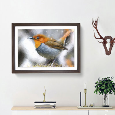 Charming Robin Bird - Picture Frame Painting Print