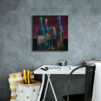 'Wine Splash Dark 2' by Wellington Studio Canvas Wall Art, 37" x 37"