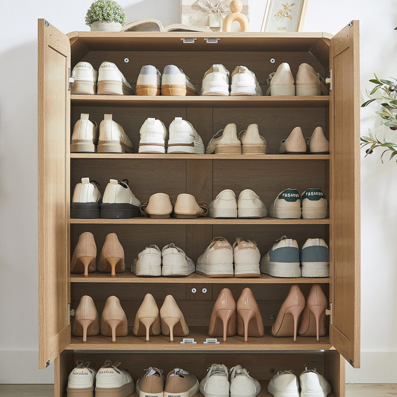 Range-chaussures en bois, Chêne