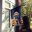 Drapeau de chiot Halloween House-113107335