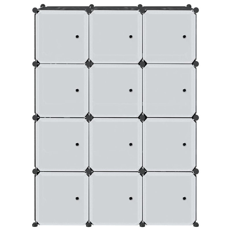 Polypropylene Wardrobe, Black/White