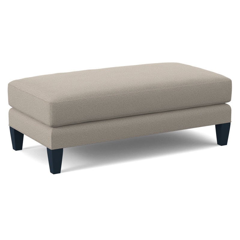 Celeste 48" Upholstered Cocktail Ottoman, Brown Geometric, 0456-33, Navy Finish