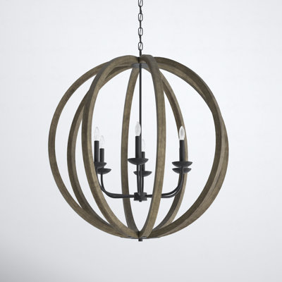 Maxwell 6 Light Dimmable Globe Chandelier