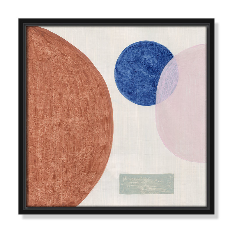Candiace «Earthly Orbs I» par Tava, reproduction d'art sur toile, H 13,5 po x l 13,5 po x P 2 po, Noir