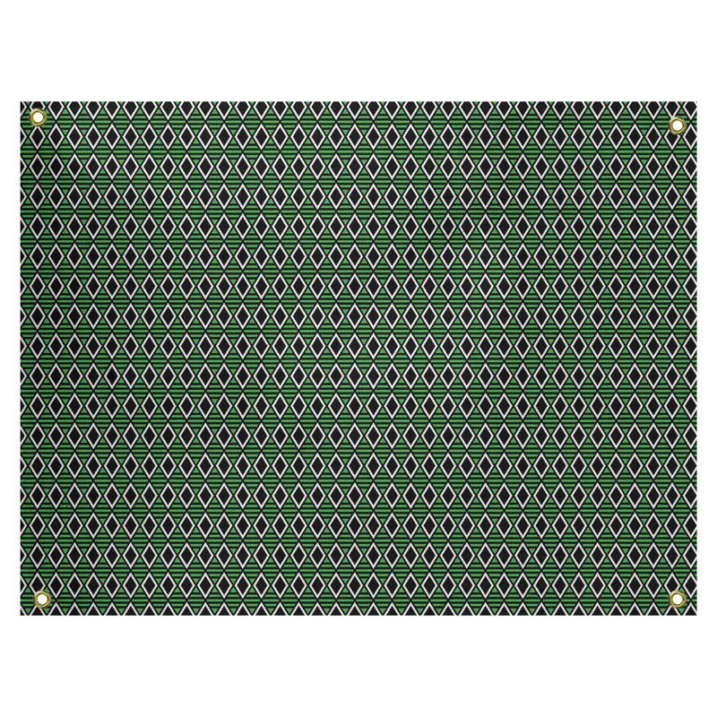 Tapisserie katelyn elizabeth à carreaux géométriques Avicia, Intérieur / extérieur, H 51,5 po x l 60,5 po