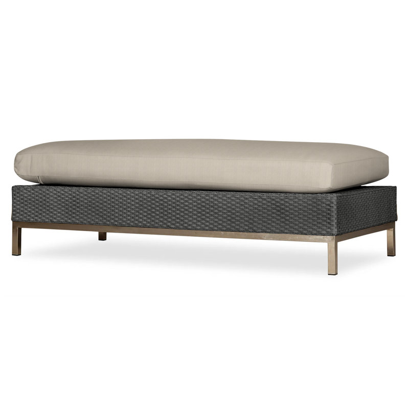 Elements Outdoor Ottoman, Demo Skyway, Hickory