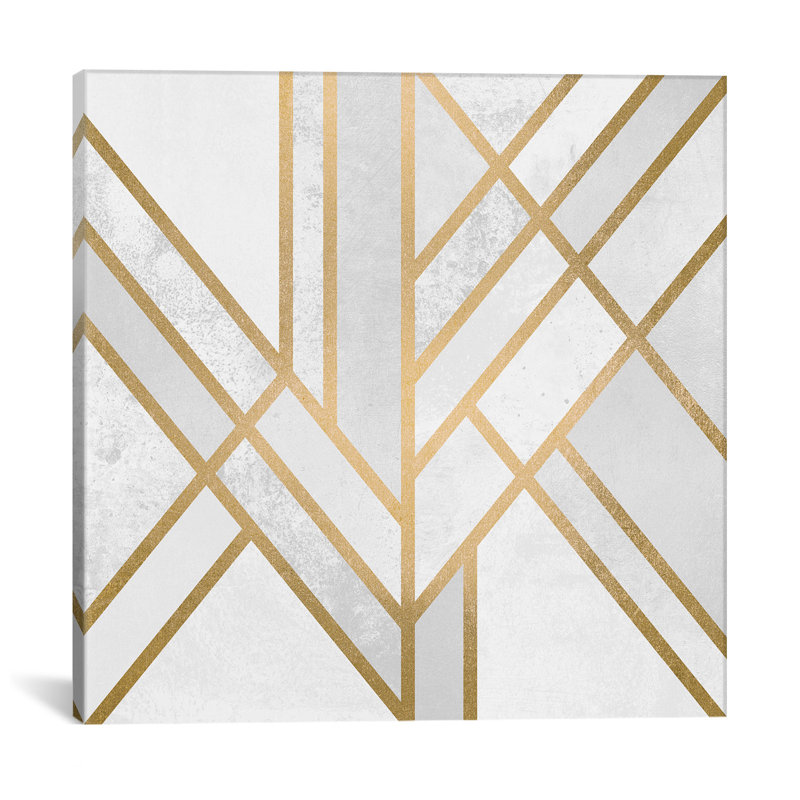 Art Deco Geometric II - impression sur toile tendue, H 18 po x l 18 po x P 1,5 po