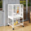 Kellerman 53.9" Steel Flat Top Floor Bird Cage with Wheels-475237962-475237960