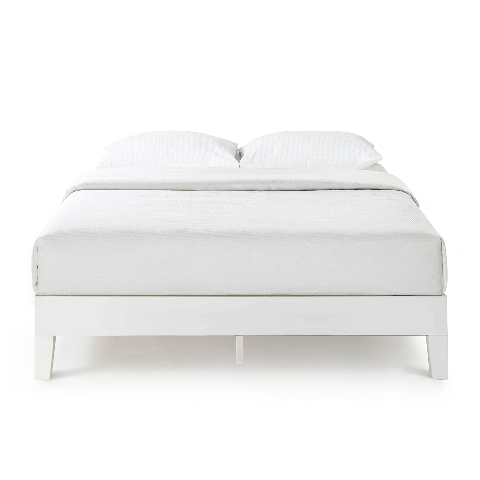 Amaryn Solid Wood Bed, Queen, White