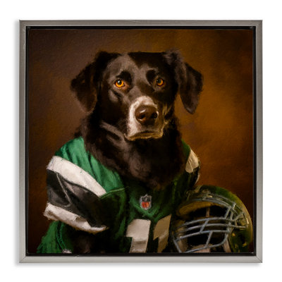 «Football Star Dog», art mural encadré par Sean Parnell