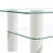 Minimalist Double-Layered Transparent Tempered Glass Computer Desk With Decorative Columns For Versatile Use