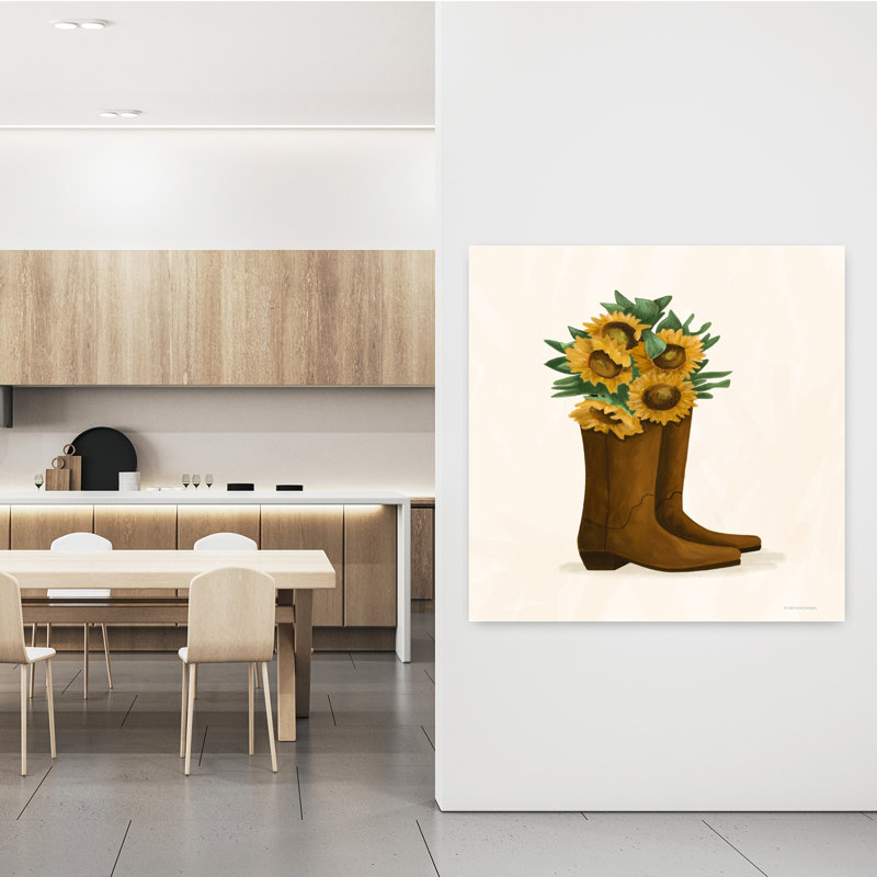 Art contemporain de tournesol, H 48 po x l 48 po