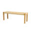 Banc en bois d'acacia sans dossier en teck Angie pour le jardin et le patio - 43 po de large