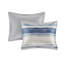 Ensemble de literie confortable en seersucker 8 pièces, polyester bleu, décor de chambre à coucher moderne