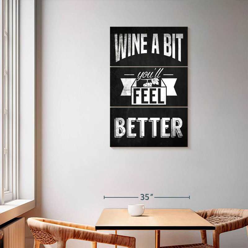 Kema Wine A Bit Sign, 57" H x 36" W