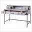 Bureaux gris industriel & amp; Bureau d'écriture à 3 tiroirs, l 54,5 po Gunmetal | Gris | Bois et métal