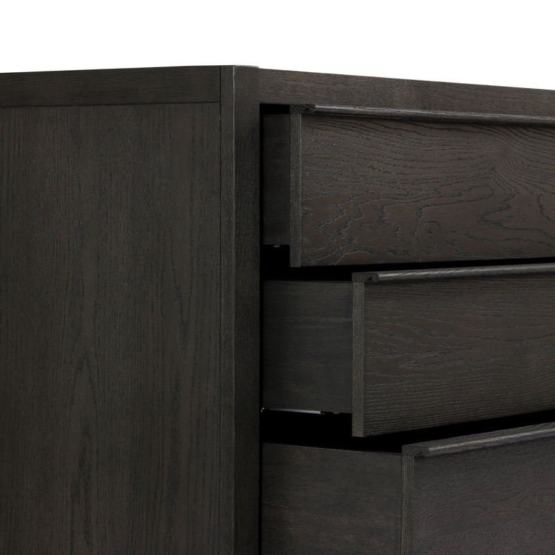 ARAMIS 6 - Drawer Dresser, Smoked Black Resawn