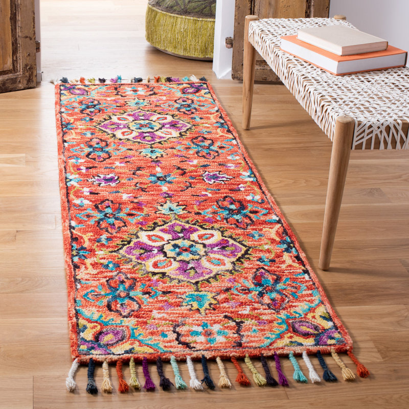 Tapis en laine touffeté à la main Vahakn, Tapis de couloir 2 pi 3 po x 9 pi