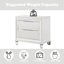 Table de chevet finition perle blanche