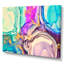 Mauve et turquoise, art abstrait fluide de luxe - peinture sur toile-67313980-67313976
