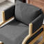 Fauteuil rembourré en bois massif de polyester l 27,5 po-130903465