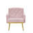 Fauteuil relaxant en velours rose avec pieds en métal - parfait pour les coins de lecture ajoutant une touche de sophistication